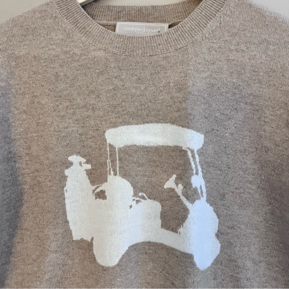 Vineyard Vines Cashmere by Shep & Ian Golf Oatmeal Heather Size XXSmall - Picture 3 of 9
